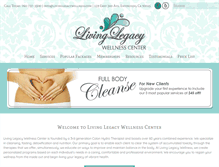 Tablet Screenshot of livinglegacywellness.com